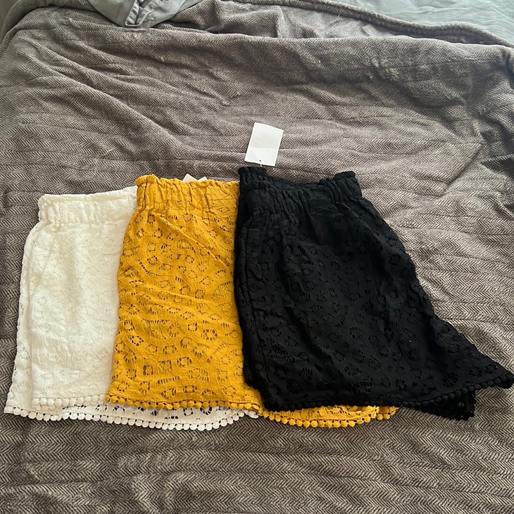 BUNDLE - 3 pairs! - H&M NWT Lace Shorts